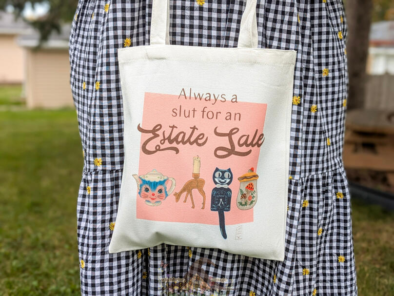 estate sale tote bag by cas