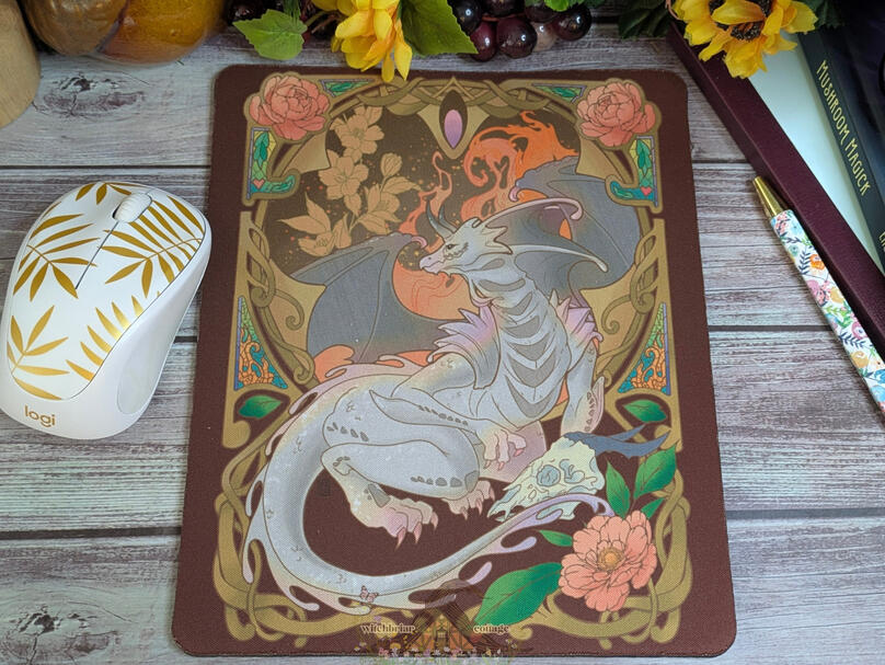 art nouveau dragon mousepad by katu